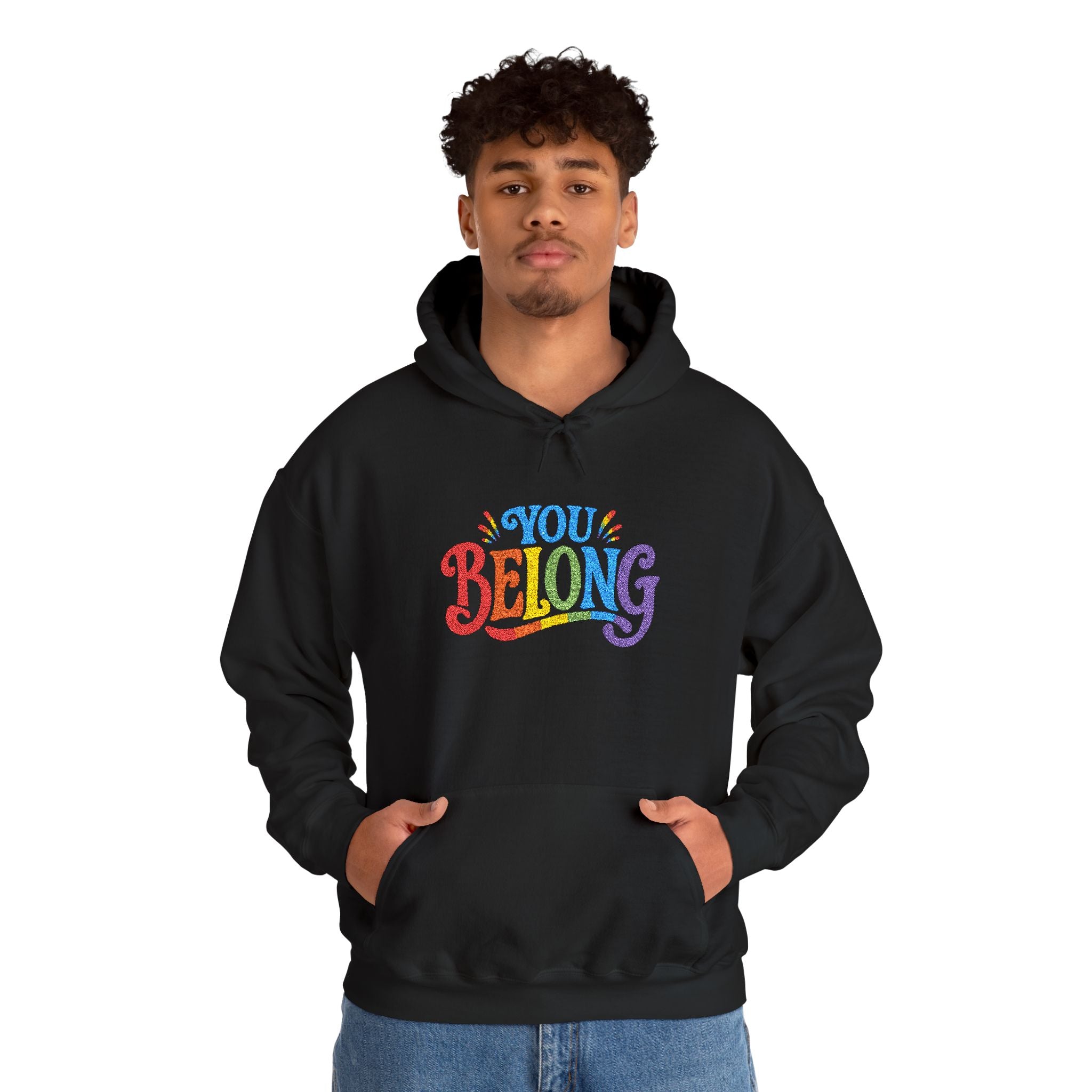 Embroidered You Belong Hoodie