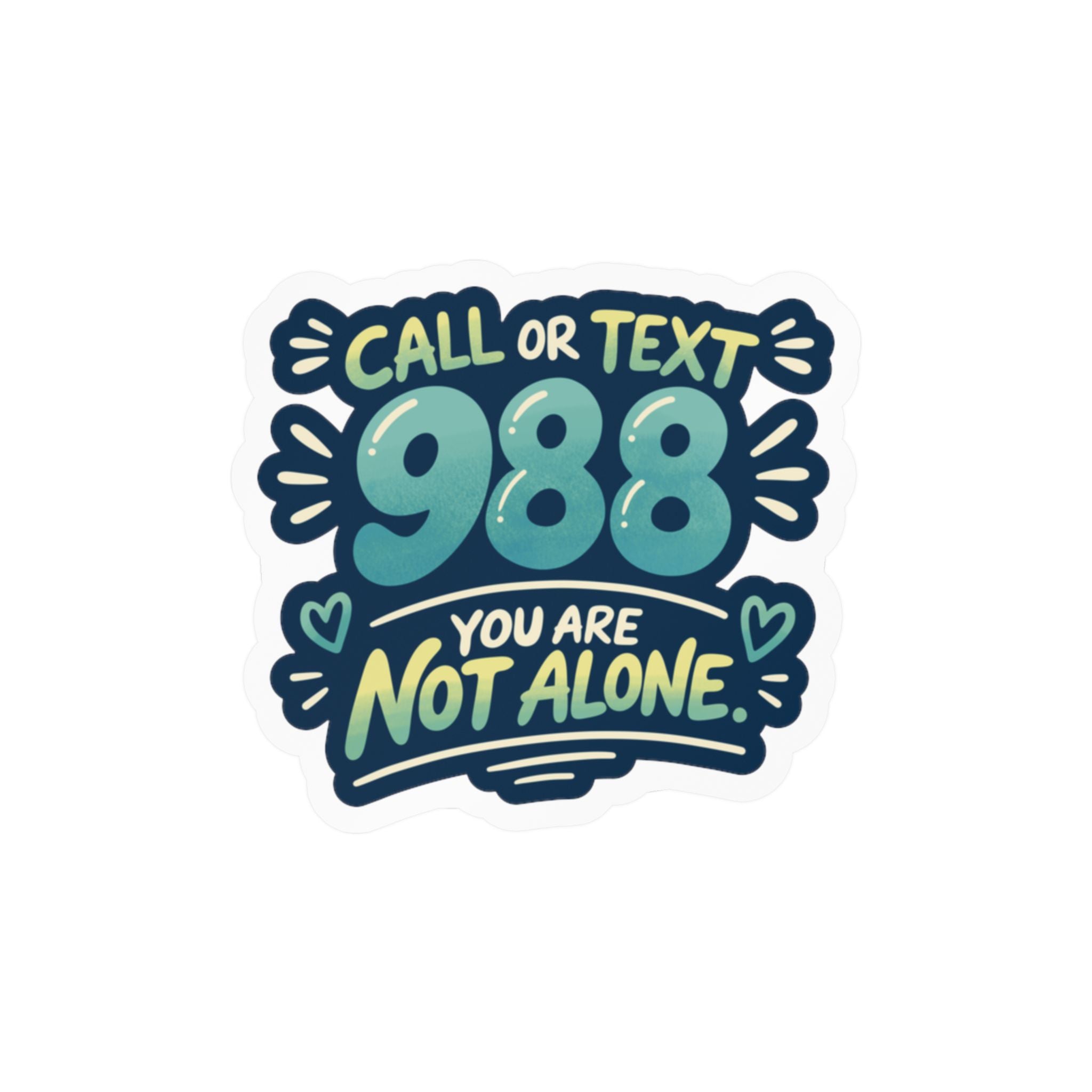 988 Mental Health Awareness Sticker