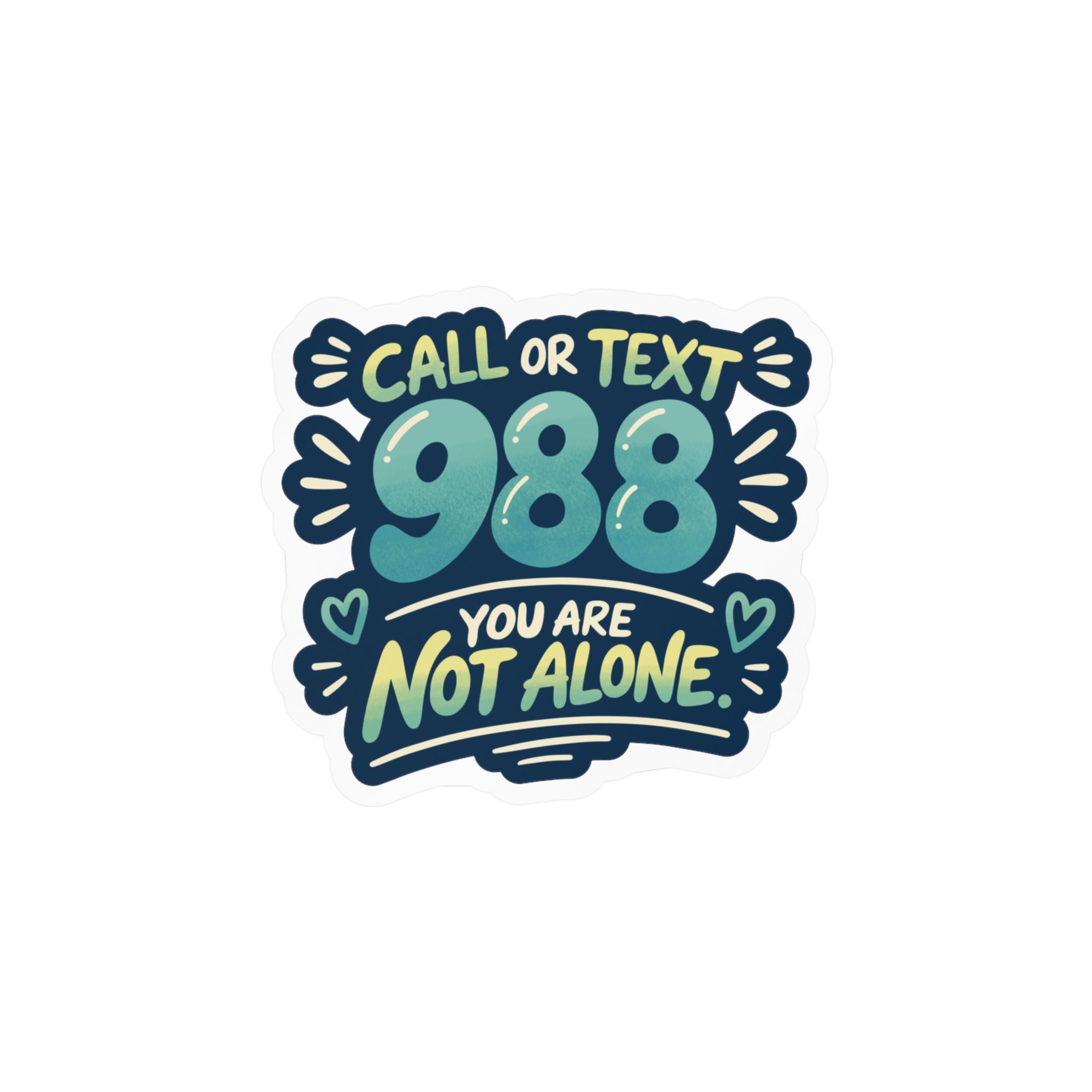988 Mental Health Awareness Sticker