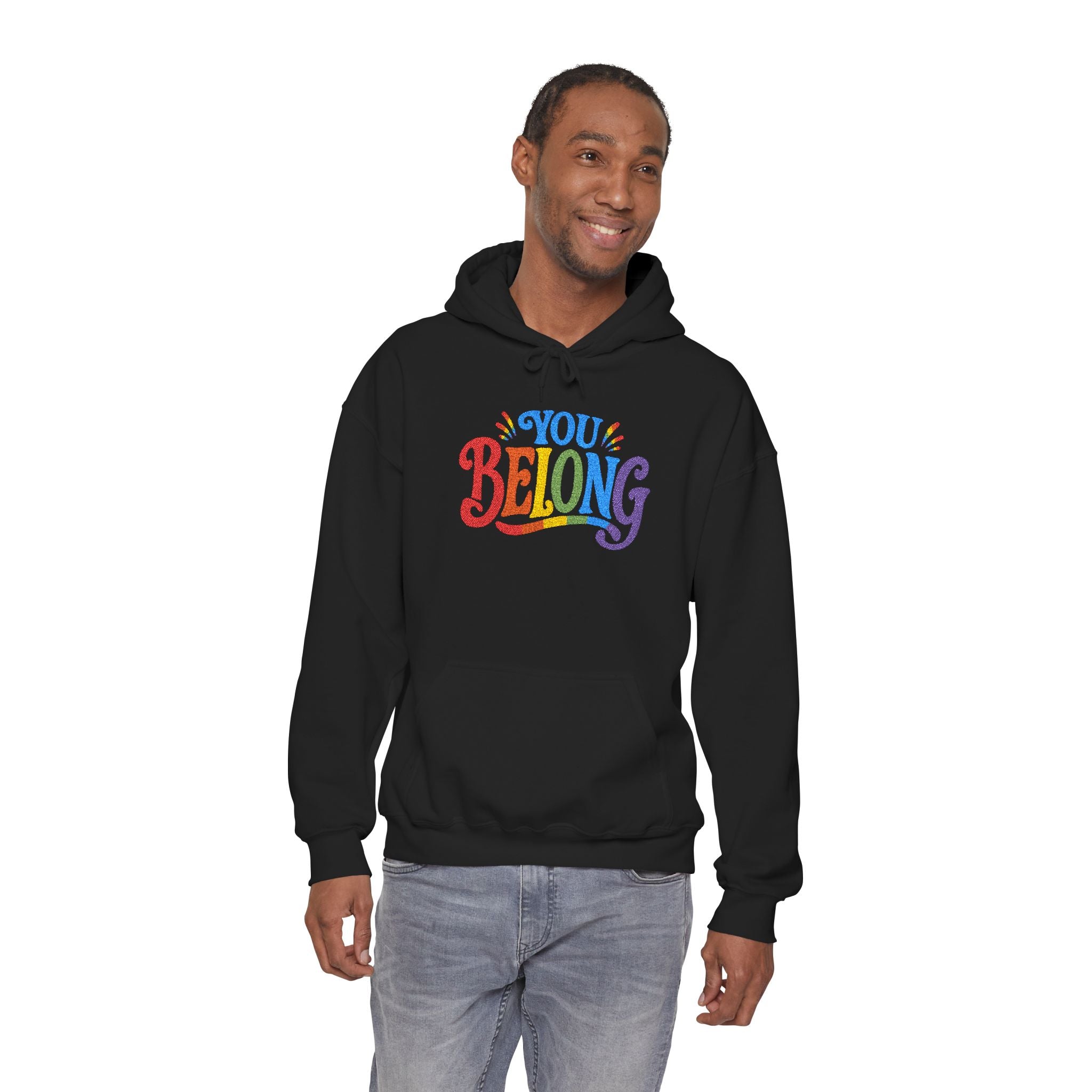 Embroidered You Belong Hoodie