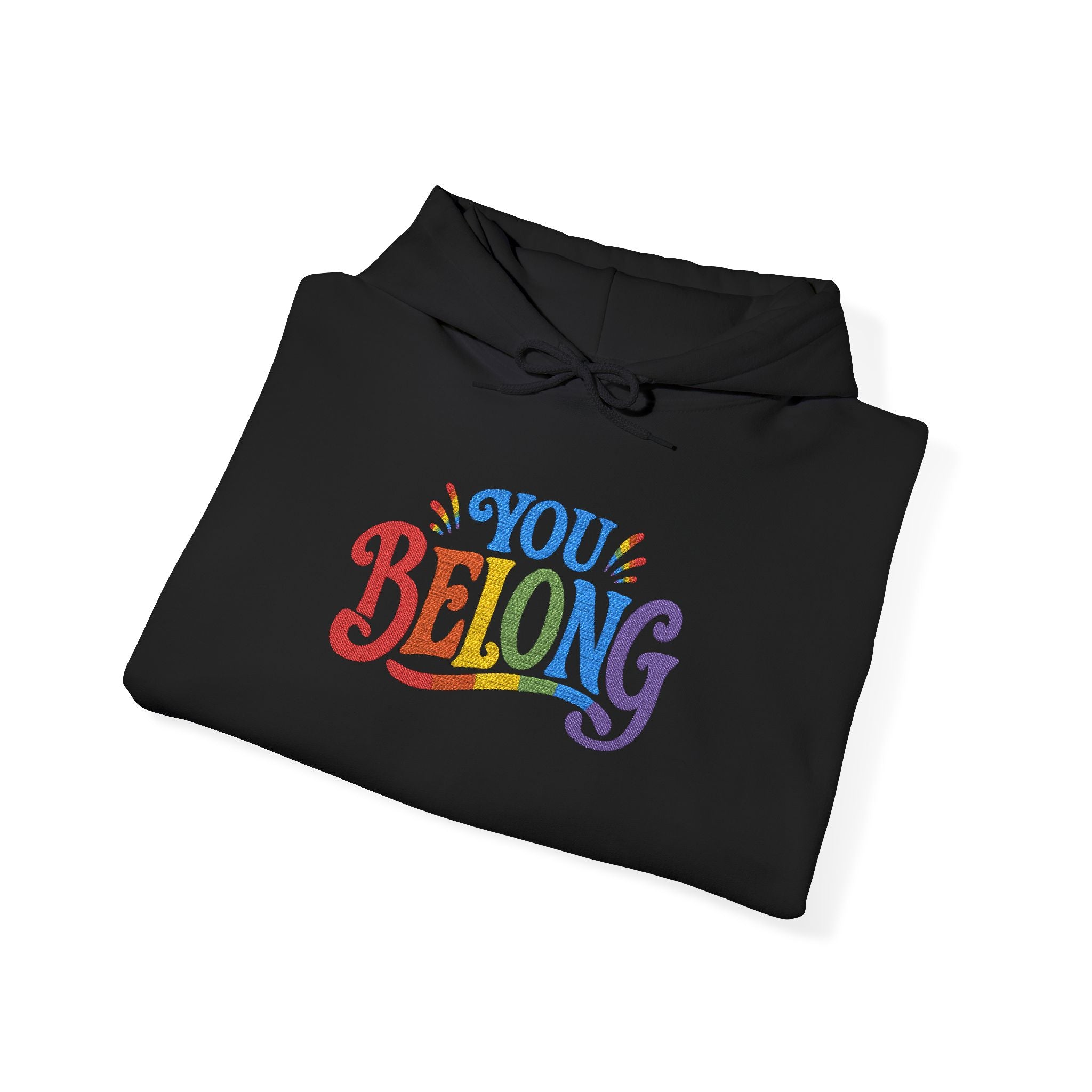 Embroidered You Belong Hoodie