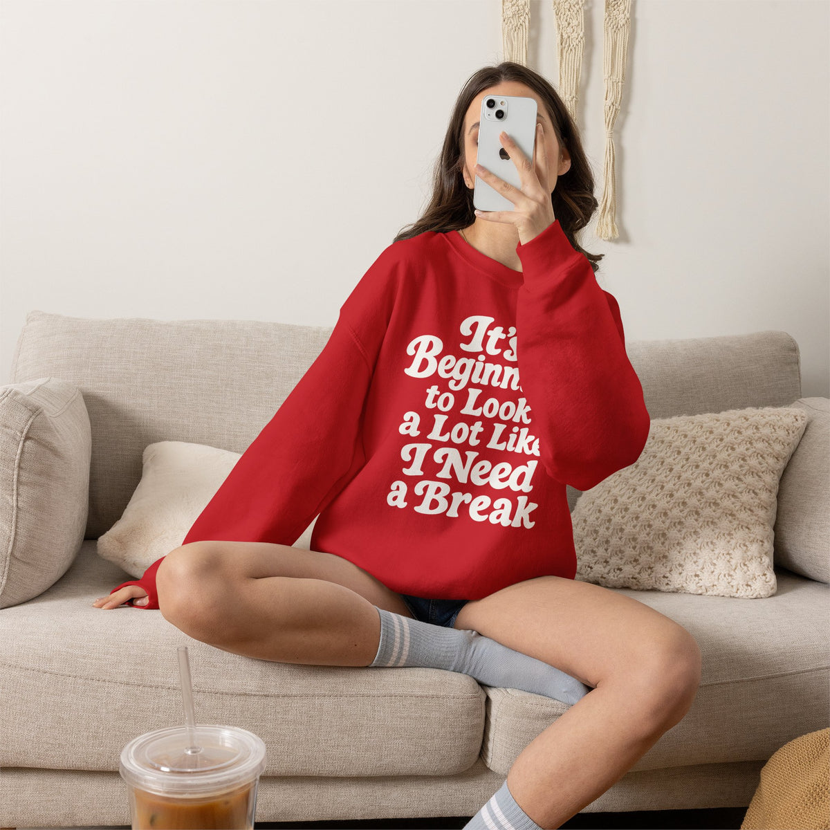 It's Beginning to Look a Lot Like I Need a Break Sweatshirt