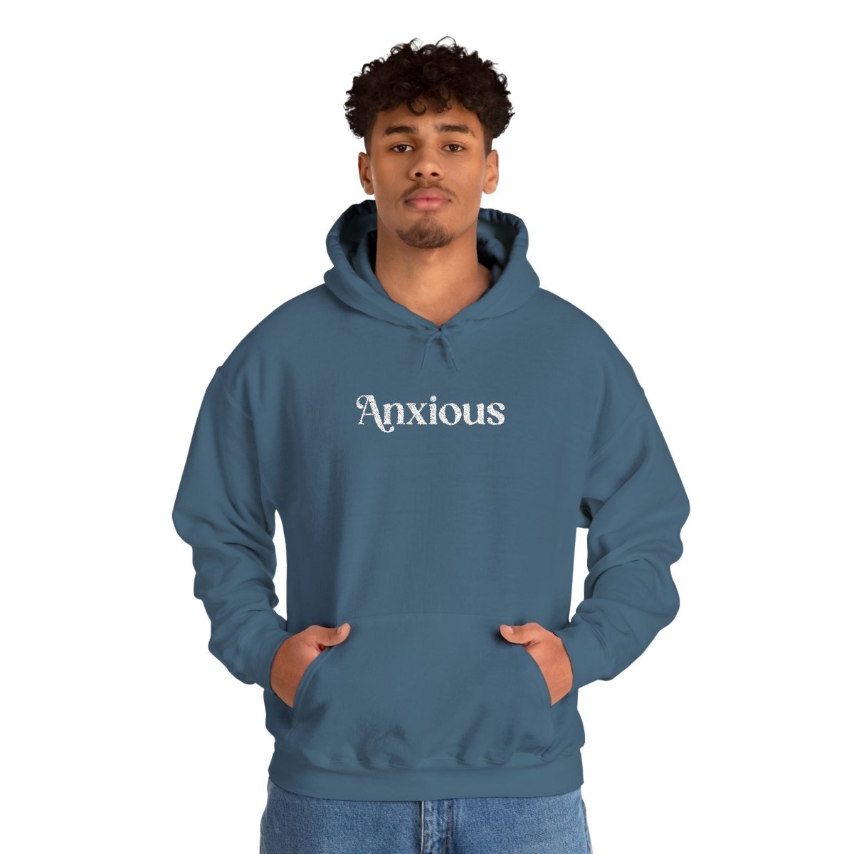 Anxious Embroidered Hoodie - Self - Care Shirts