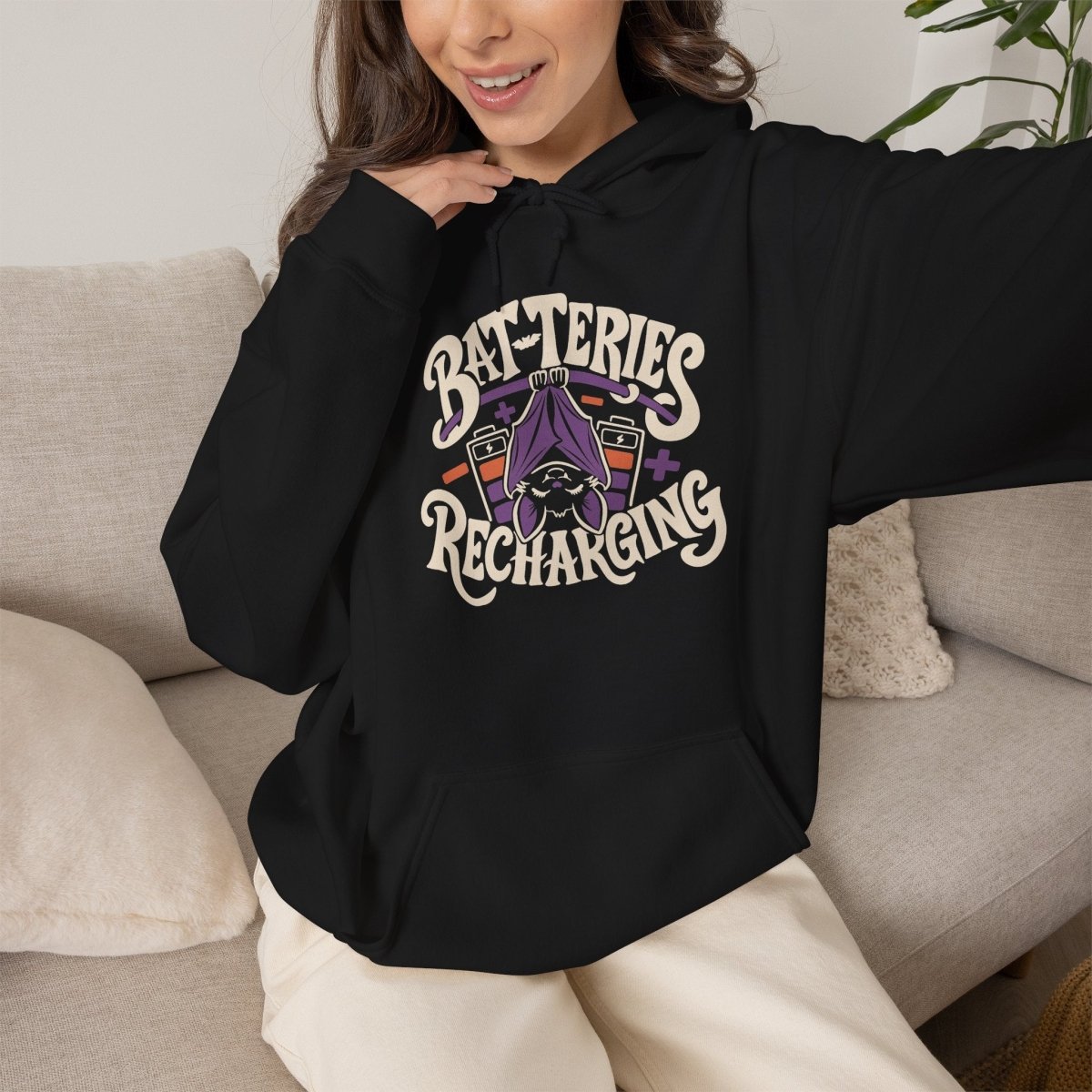 Bat-teries Recharging Hoodie - Self-Care Shirts