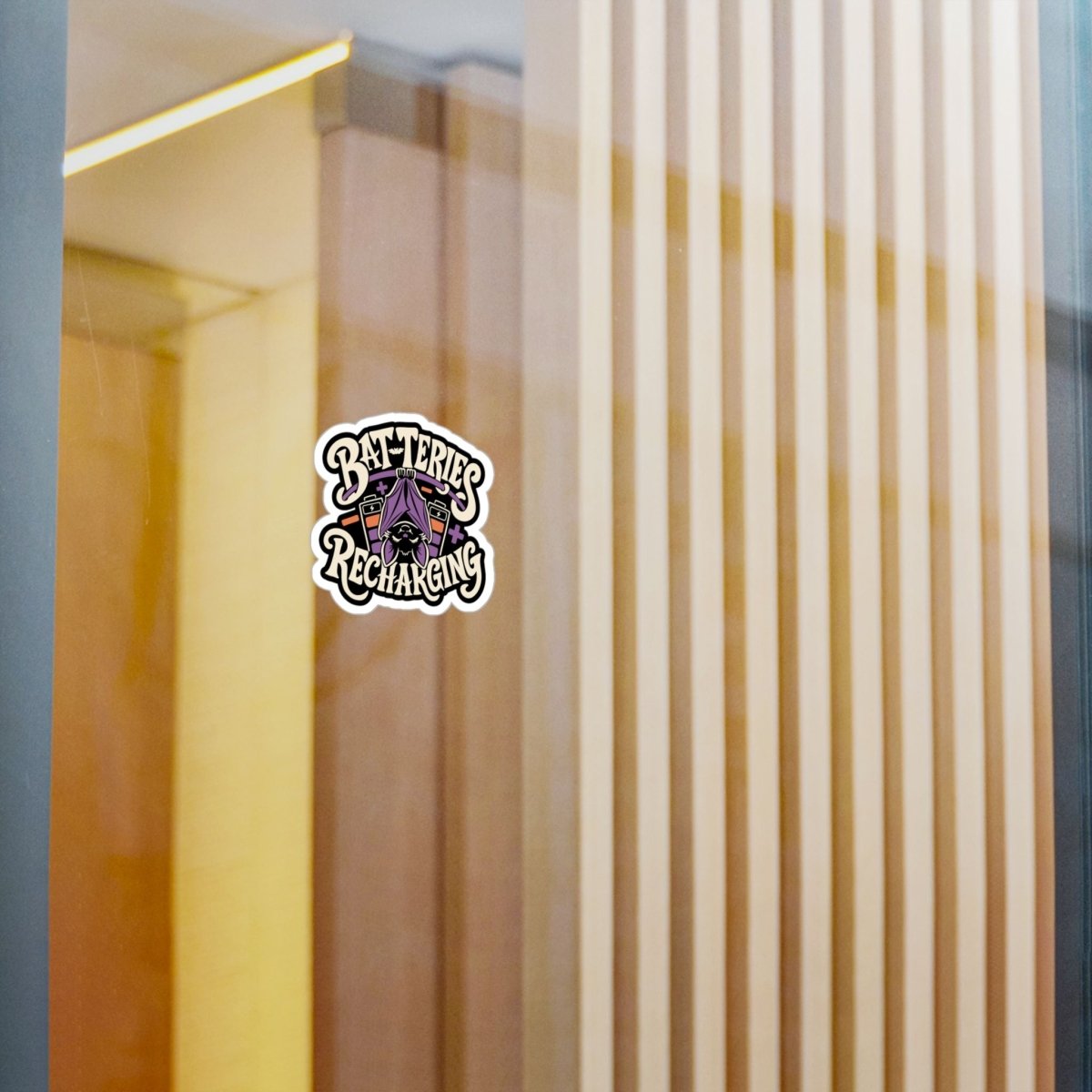 Bat-teries Recharging Sticker - Self-Care Shirts