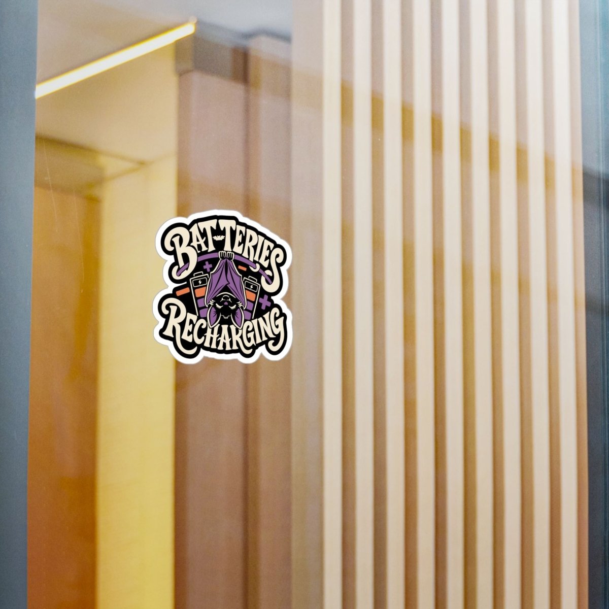 Bat-teries Recharging Sticker - Self-Care Shirts