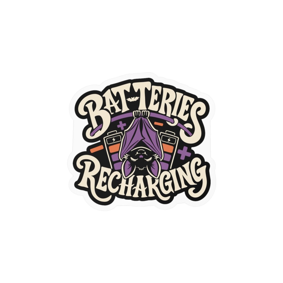 Bat-teries Recharging Sticker - Self-Care Shirts