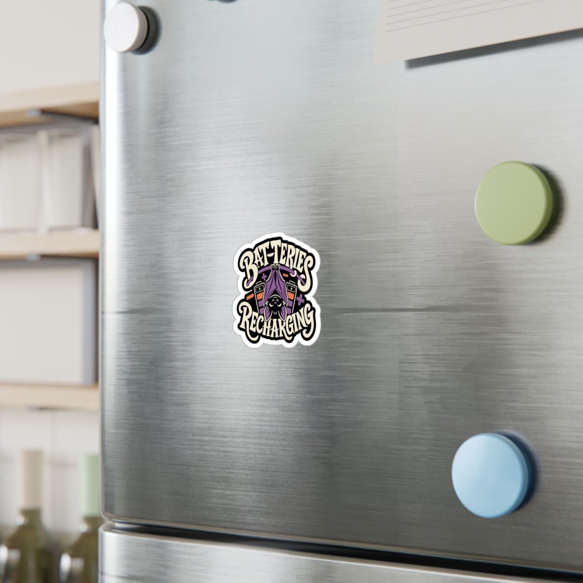 Bat-teries Recharging Sticker - Self-Care Shirts