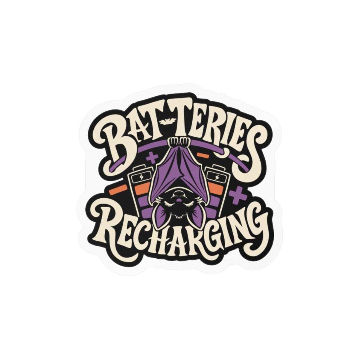 Bat-teries Recharging Sticker - Self-Care Shirts