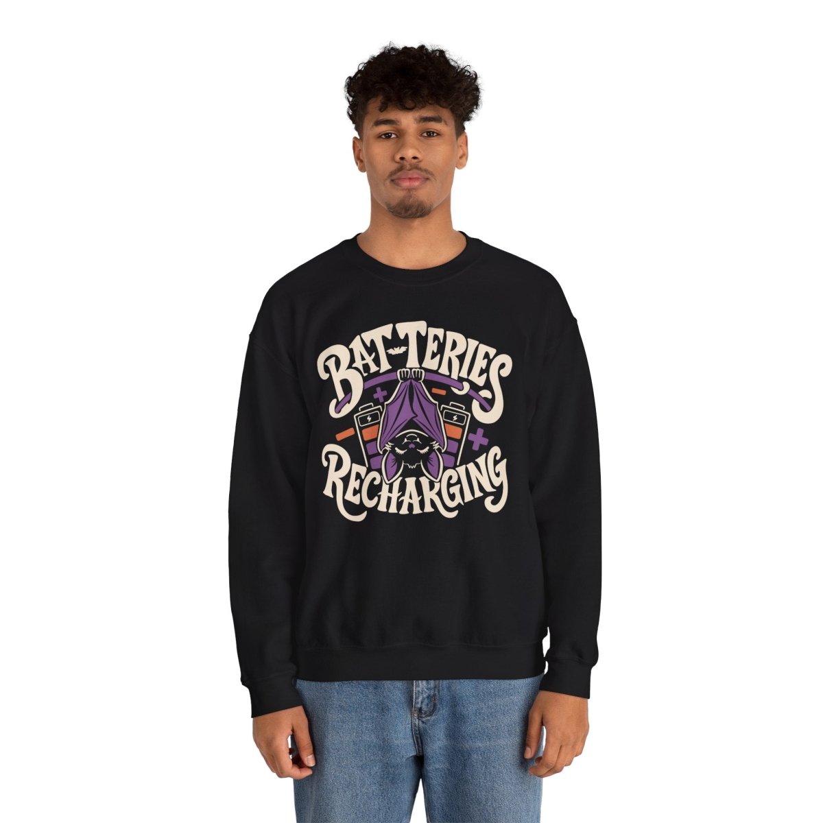 Bat-teries Recharging Sweatshirt - Self-Care Shirts