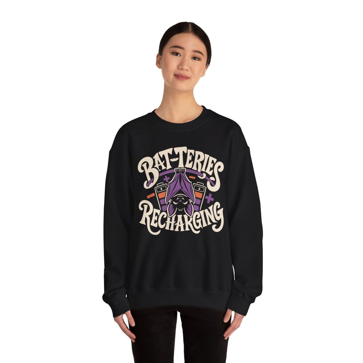Bat-teries Recharging Sweatshirt - Self-Care Shirts