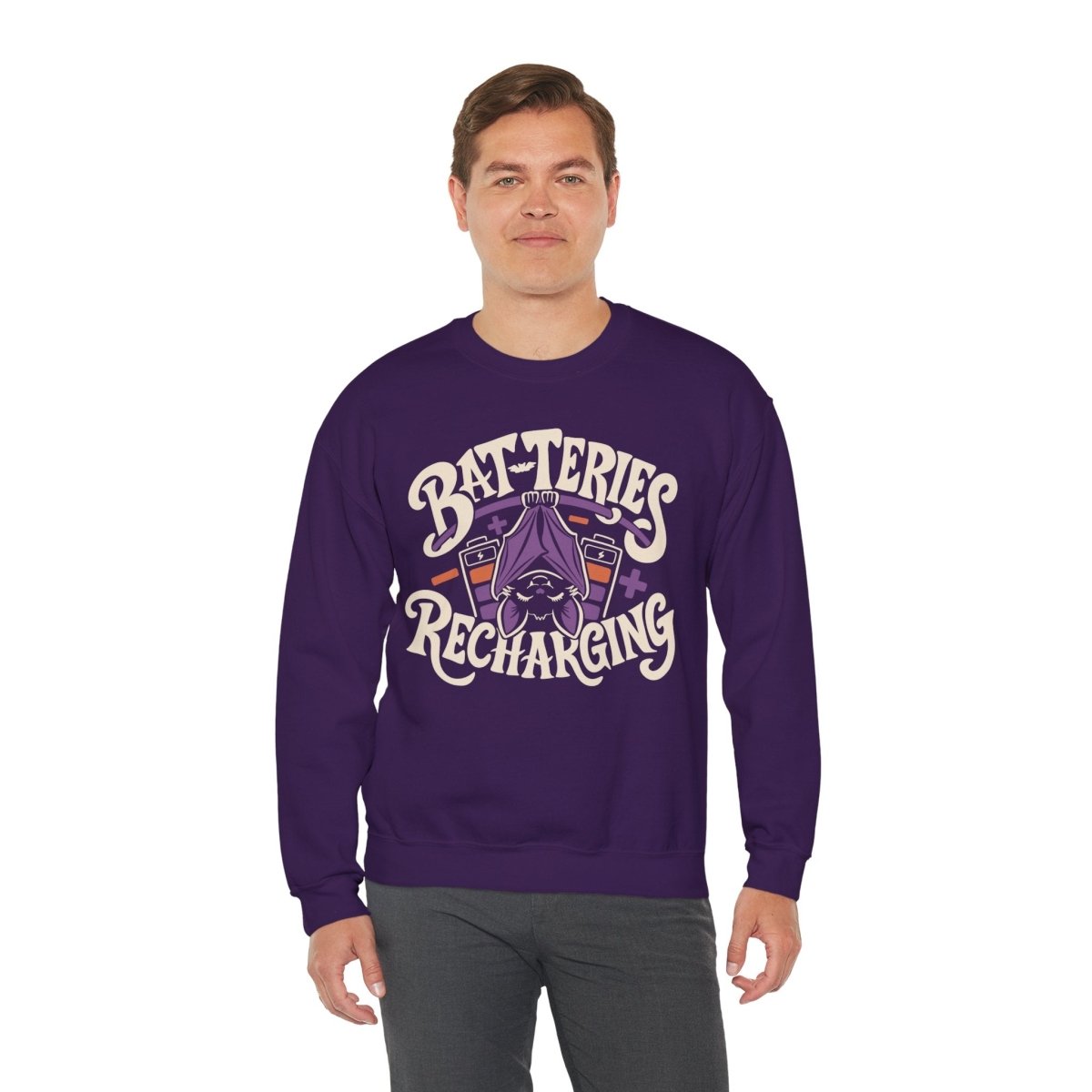 Bat-teries Recharging Sweatshirt - Self-Care Shirts