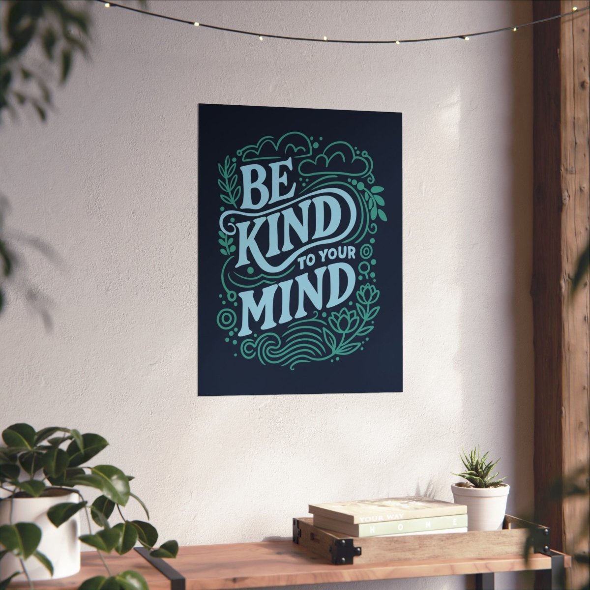 Be Kind to Your Mind Poster - Self-Care Shirts for mental health