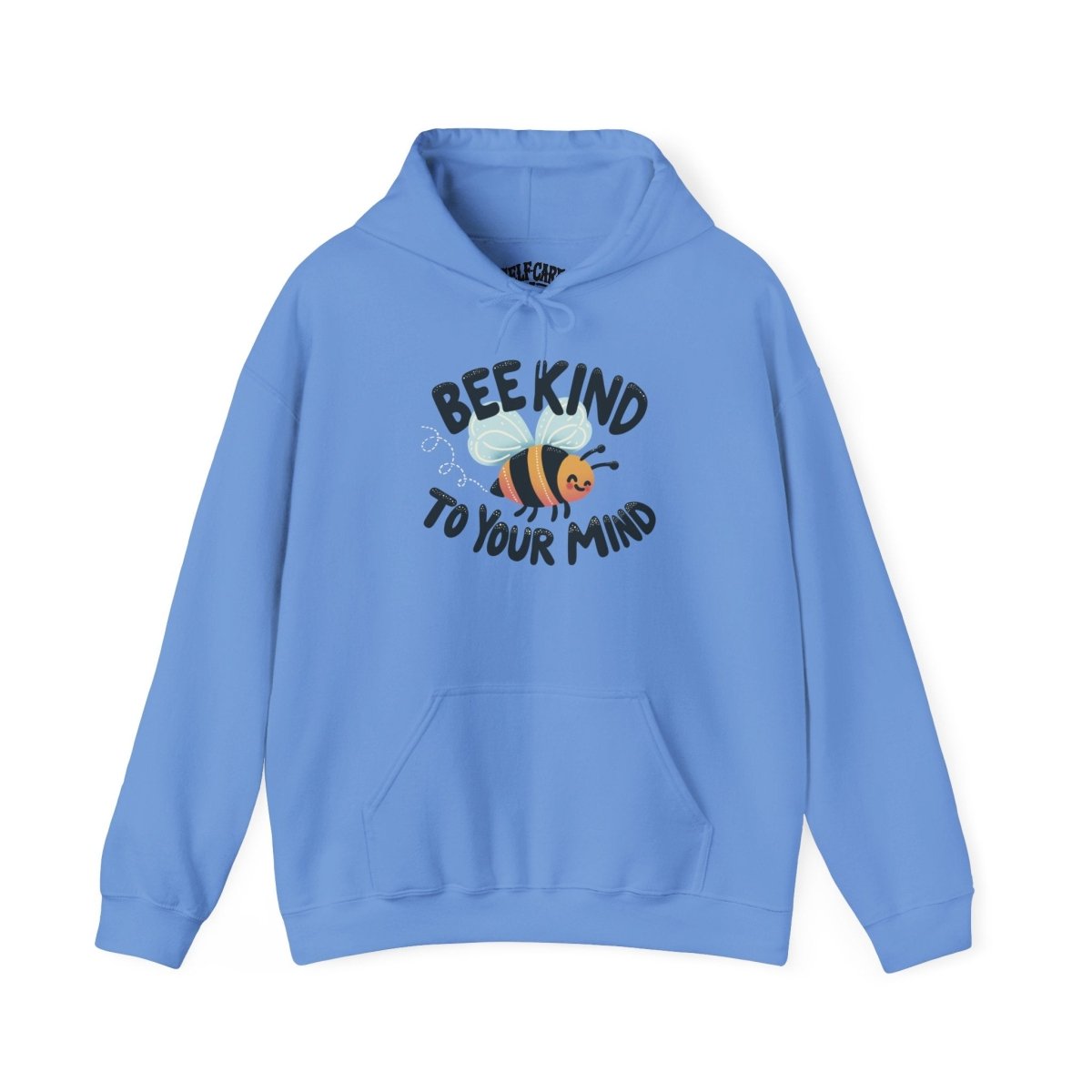 Bee Kind to Your Mind mental health self-compassion hoodie - bee illustration - Self-Care Shirts