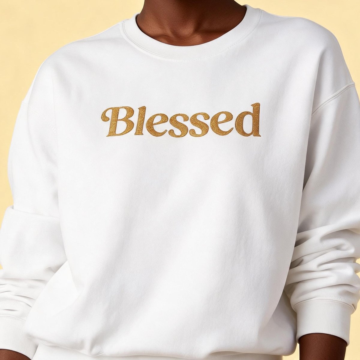 Blessed Embroidered Sweatshirt - Self-Care Shirts