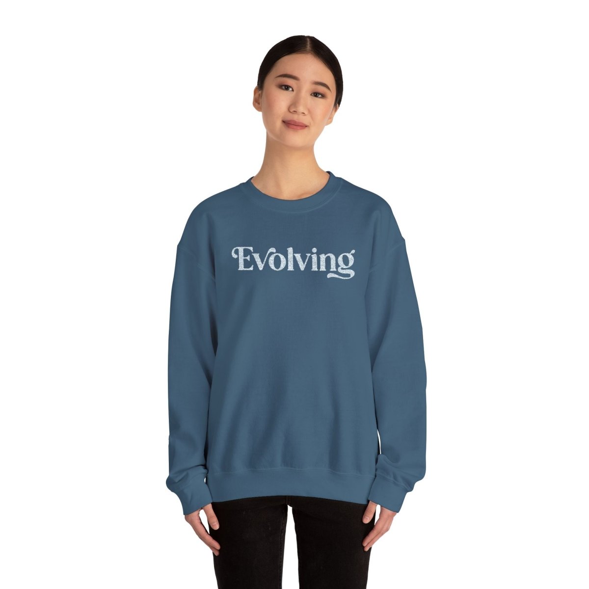 Blue Evolving Embroidered Sweatshirt - Self - Care Shirts