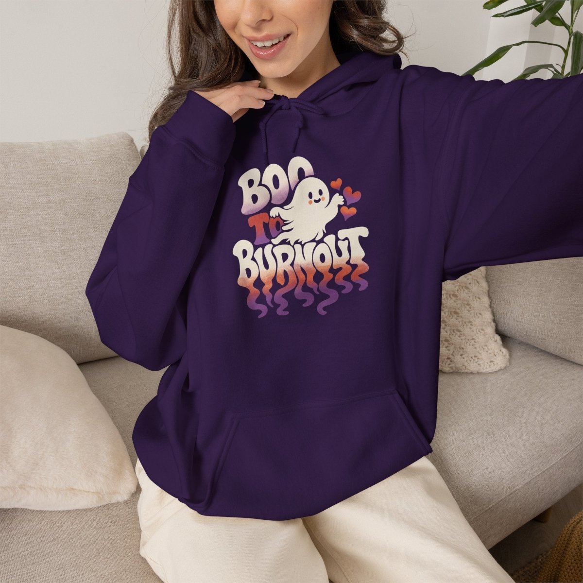 Boo to Burnout Hoodie - Self-Care Shirts