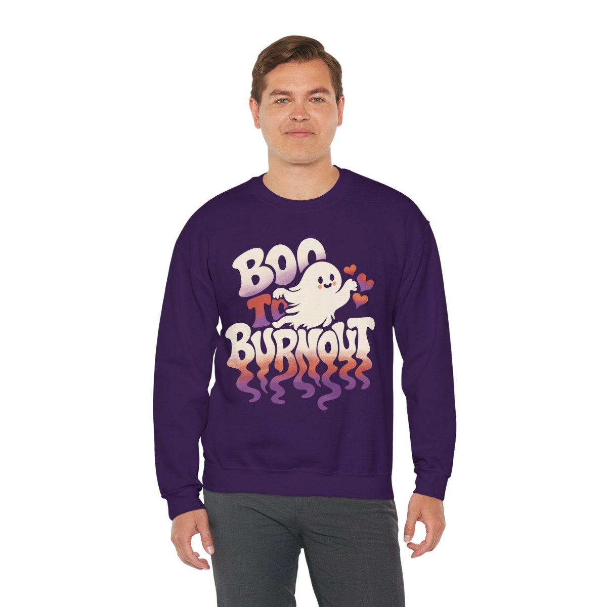 Boo to Burnout Sweatshirt - Self-Care Shirts