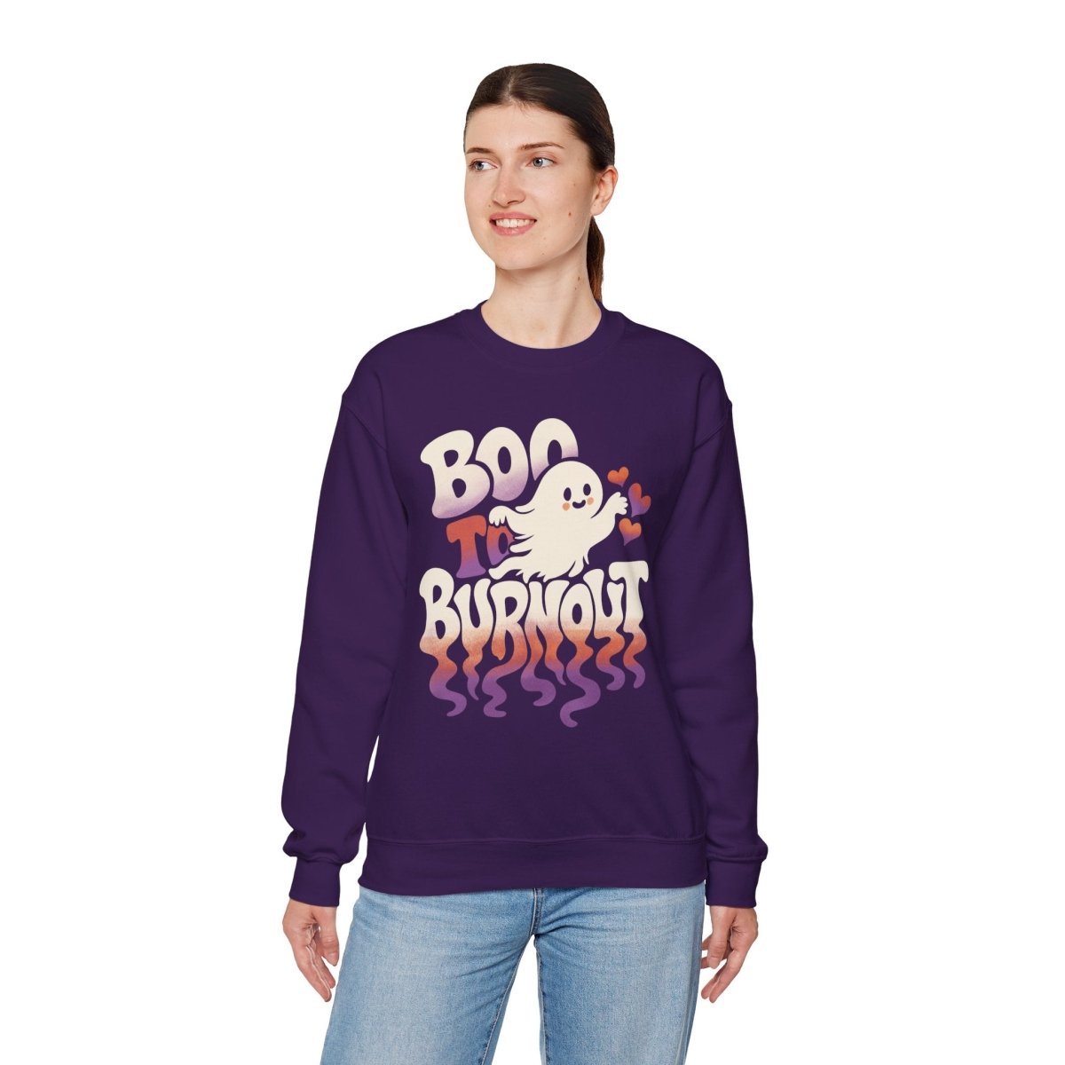 Boo to Burnout Sweatshirt - Self-Care Shirts