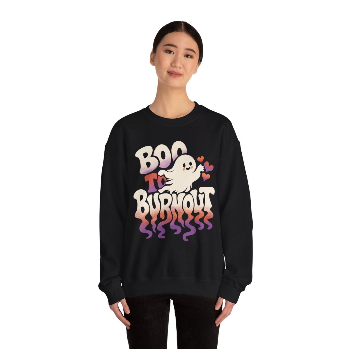 Boo to Burnout Sweatshirt - Self-Care Shirts