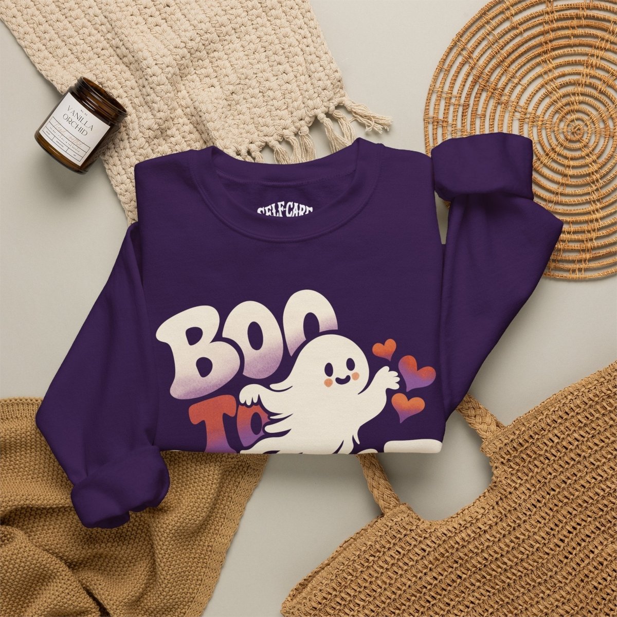 Boo to Burnout Sweatshirt - Self-Care Shirts