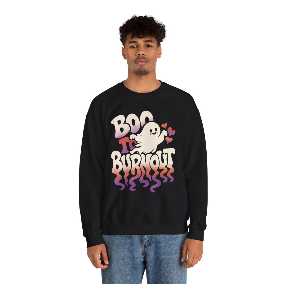 Boo to Burnout Sweatshirt - Self-Care Shirts