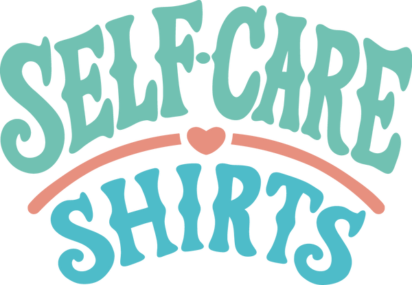 Self-Care Shirts Logo in Whimsical Font