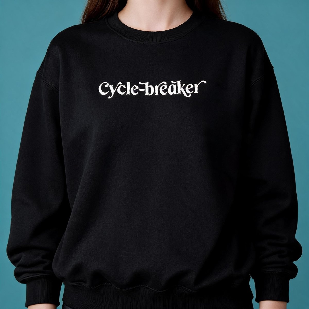 Cycle-breaker Embroidered Sweatshirt - Self-Care Shirts