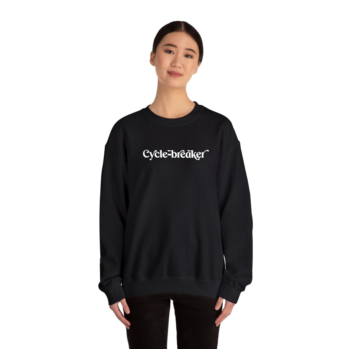 Cycle-breaker Embroidered Sweatshirt - Self-Care Shirts