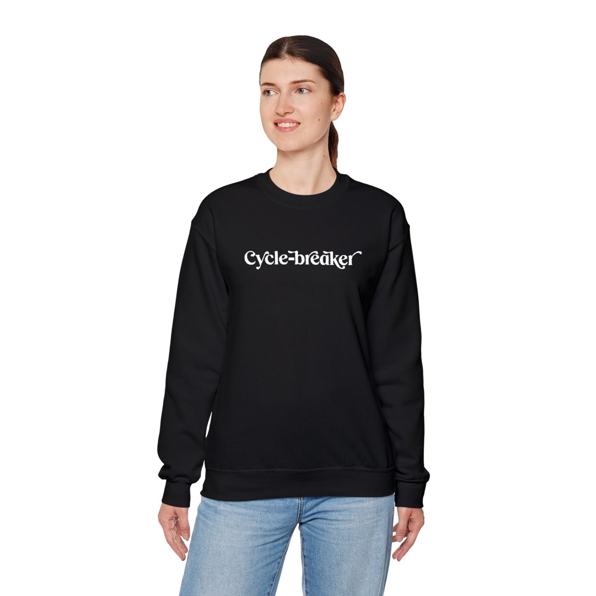 Cycle-breaker Embroidered Sweatshirt - Self-Care Shirts