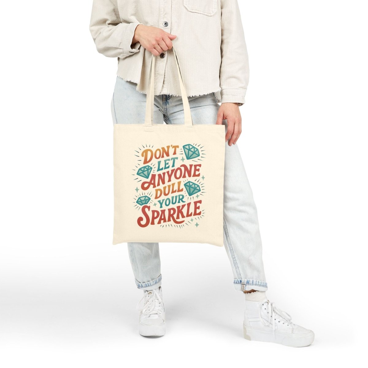 Don't Let Anyone Dull Your Sparkle Tote Bag - Self-Care Shirts for mental health