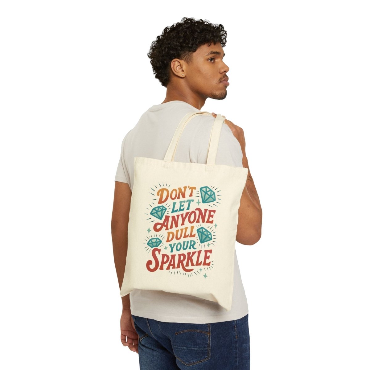 Don't Let Anyone Dull Your Sparkle Tote Bag - Self-Care Shirts for mental health