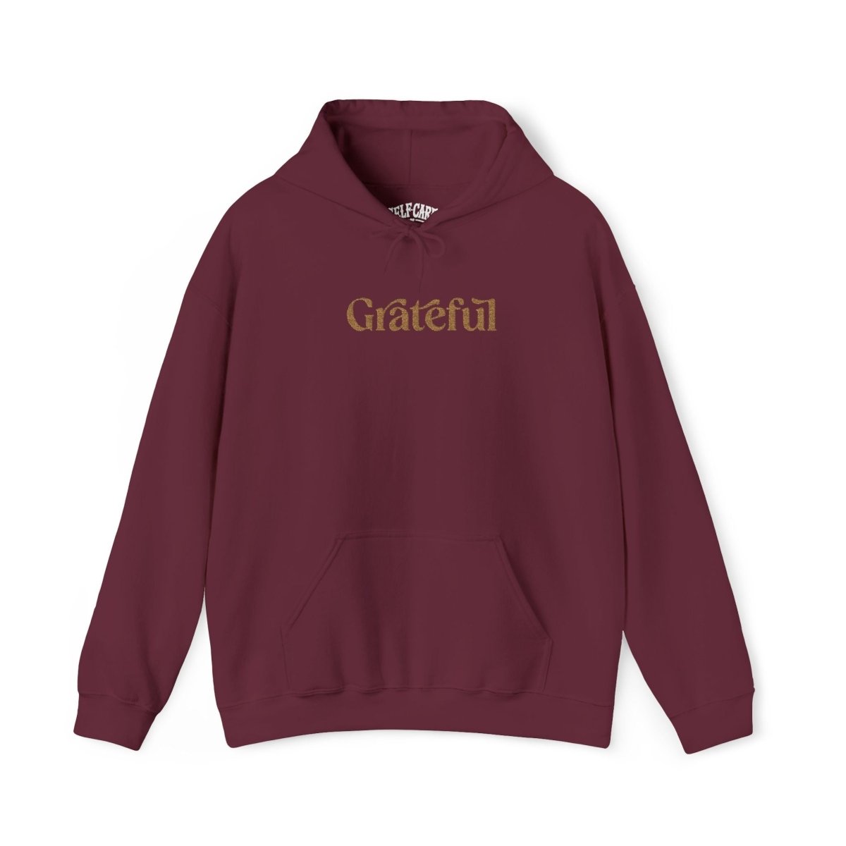 Grateful Embroidered mental health hoodie - mindfulness and appreciation design - Self-Care Shirts