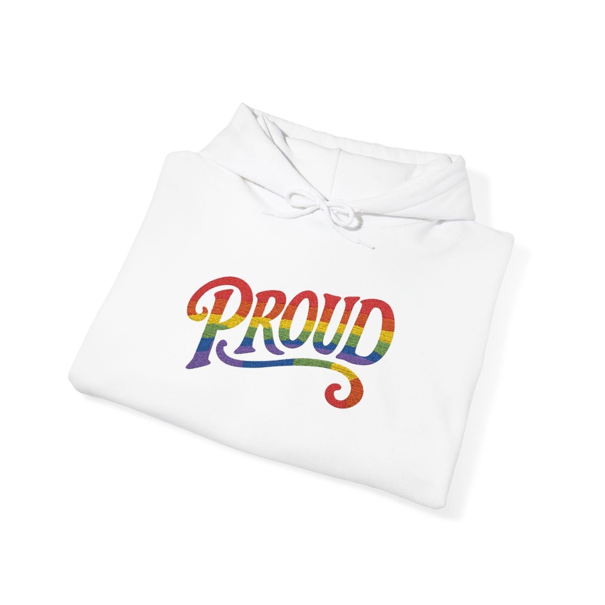 Embroidered Proud Rainbow Hoodie - Self - Care Shirts