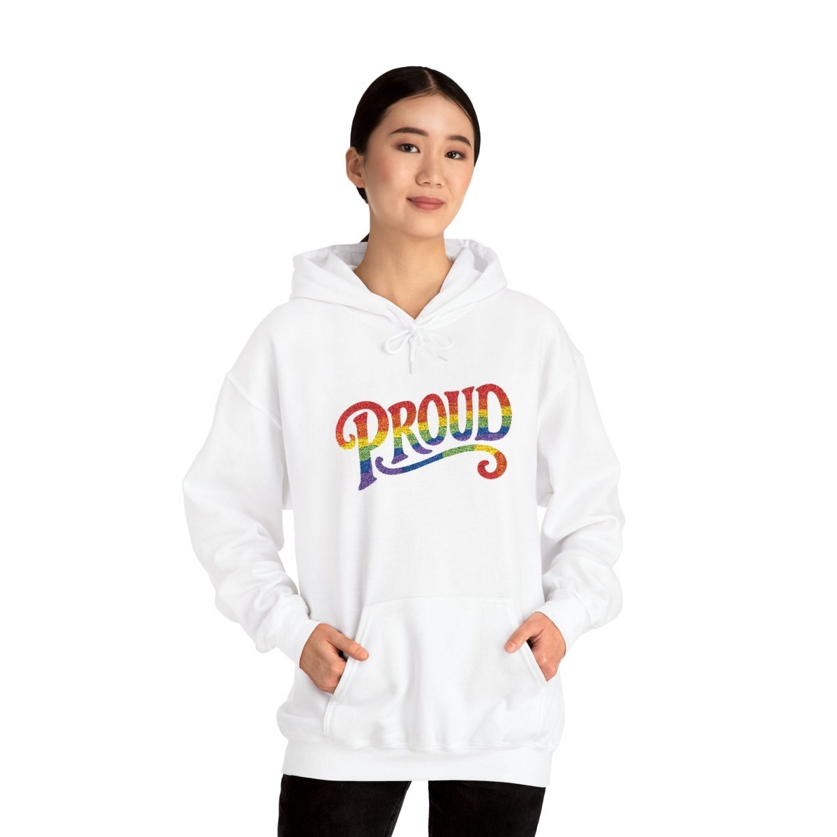 Embroidered Proud Rainbow Hoodie - Self - Care Shirts