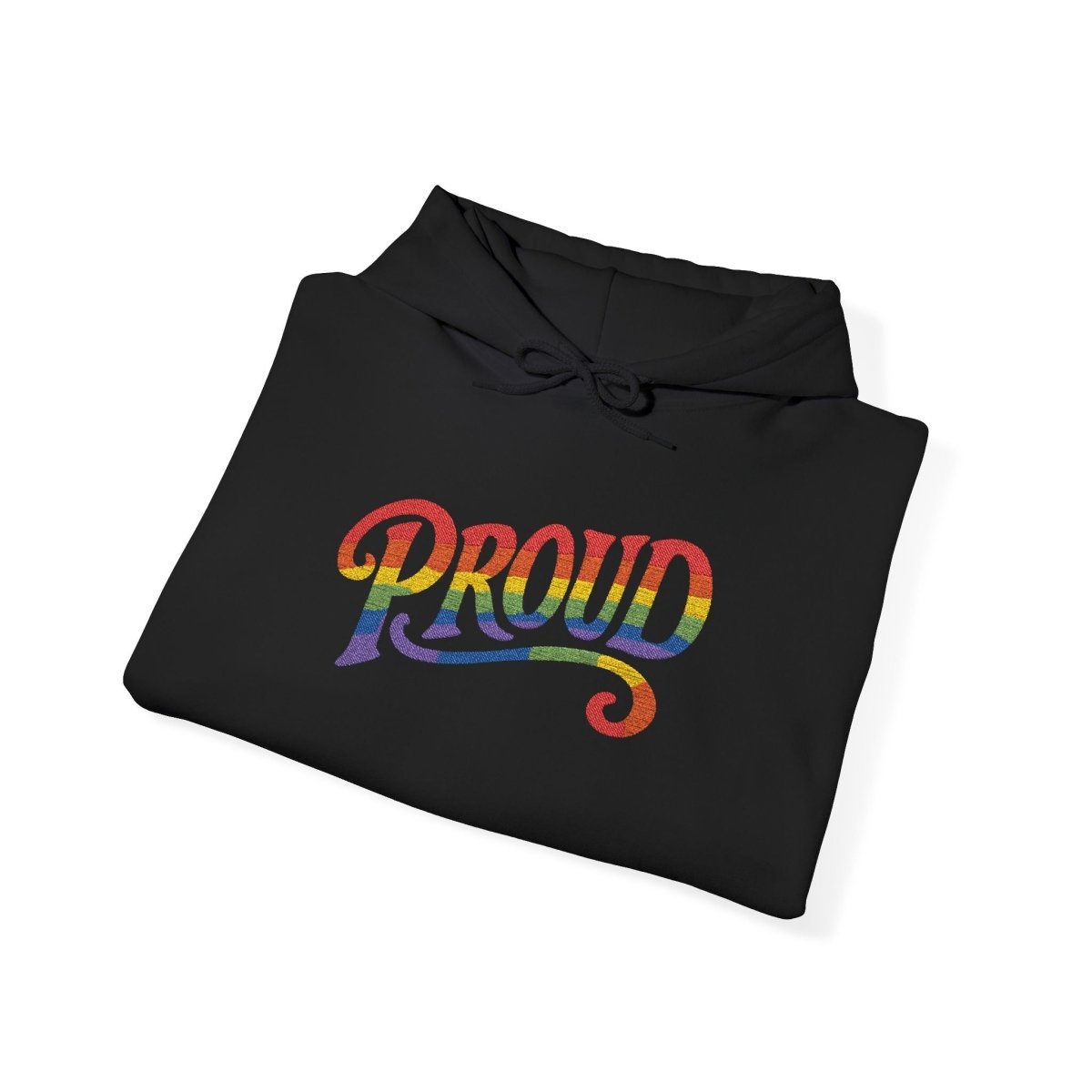 Embroidered Proud Rainbow Hoodie - Self - Care Shirts