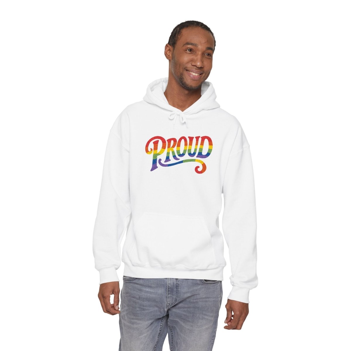 Embroidered Proud Rainbow Hoodie - Self - Care Shirts