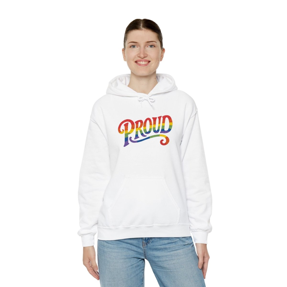 Embroidered Proud Rainbow Hoodie - Self - Care Shirts