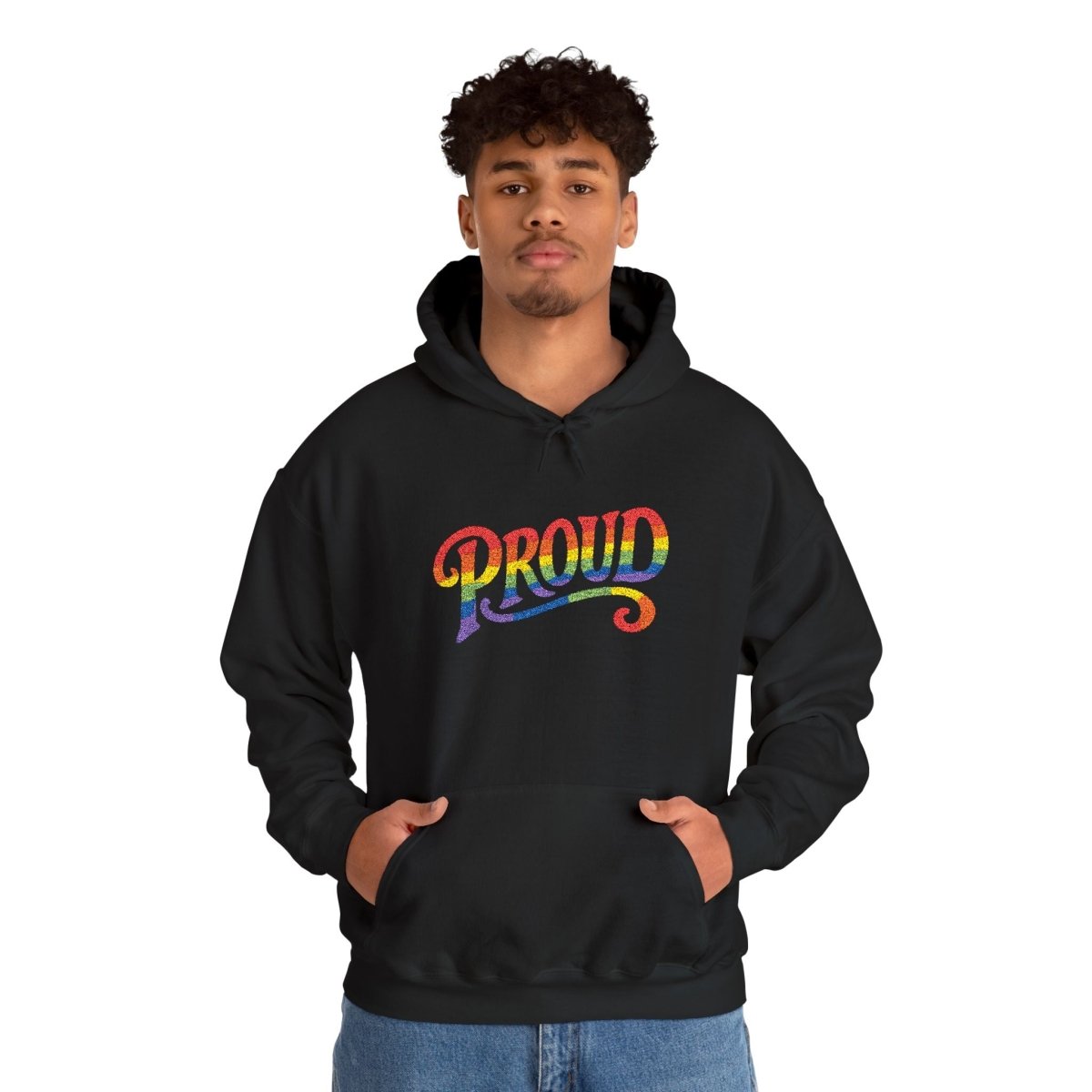 Embroidered Proud Rainbow Hoodie - Self - Care Shirts