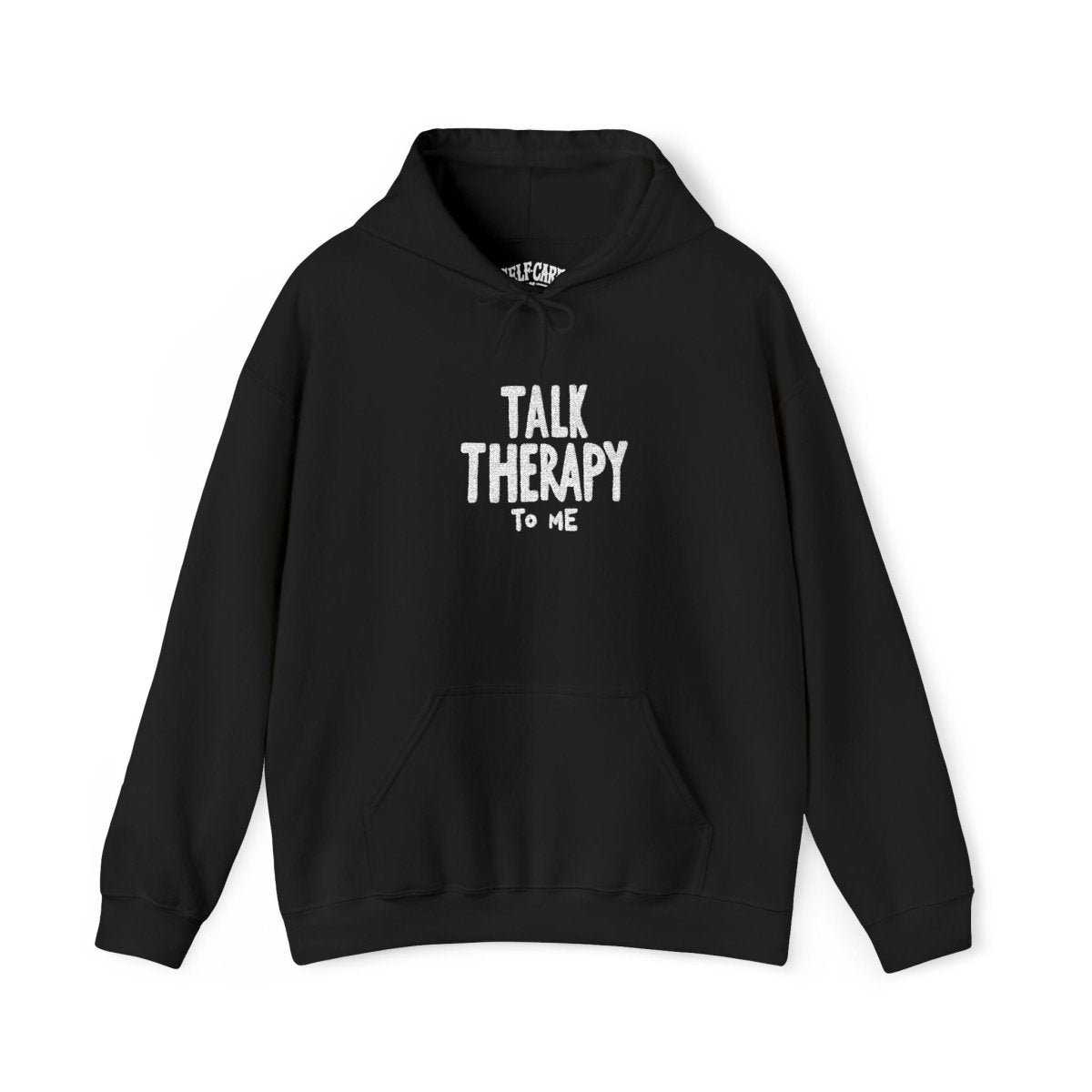 Talk Therapy to Me Embroidered mental health hoodie - funny therapy design - Self-Care Shirts
