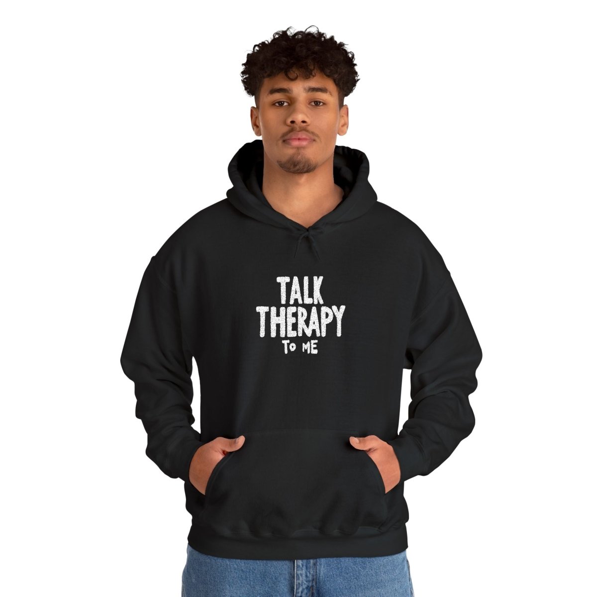 Embroidered Talk Therapy to Me Hoodie - Self - Care Shirts