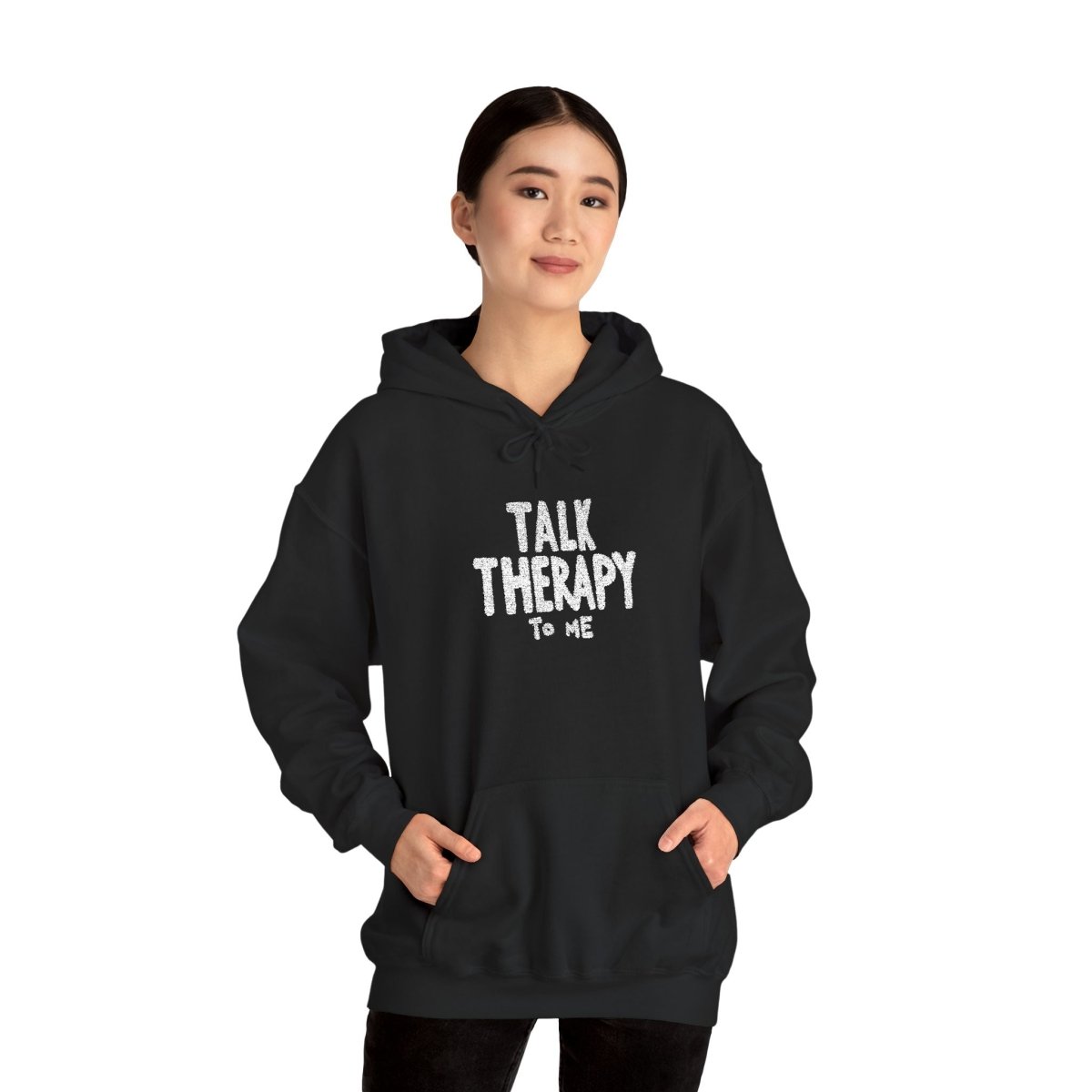 Embroidered Talk Therapy to Me Hoodie - Self - Care Shirts