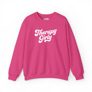 Therapy Girly Embroidered bestselling mental health sweatshirt - Self-Care Shirts