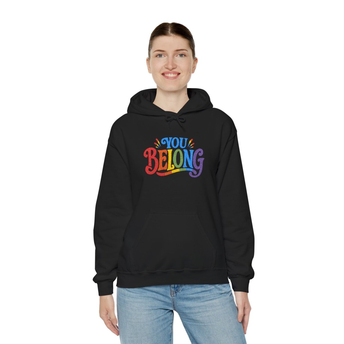 Embroidered You Belong Hoodie - Self - Care Shirts