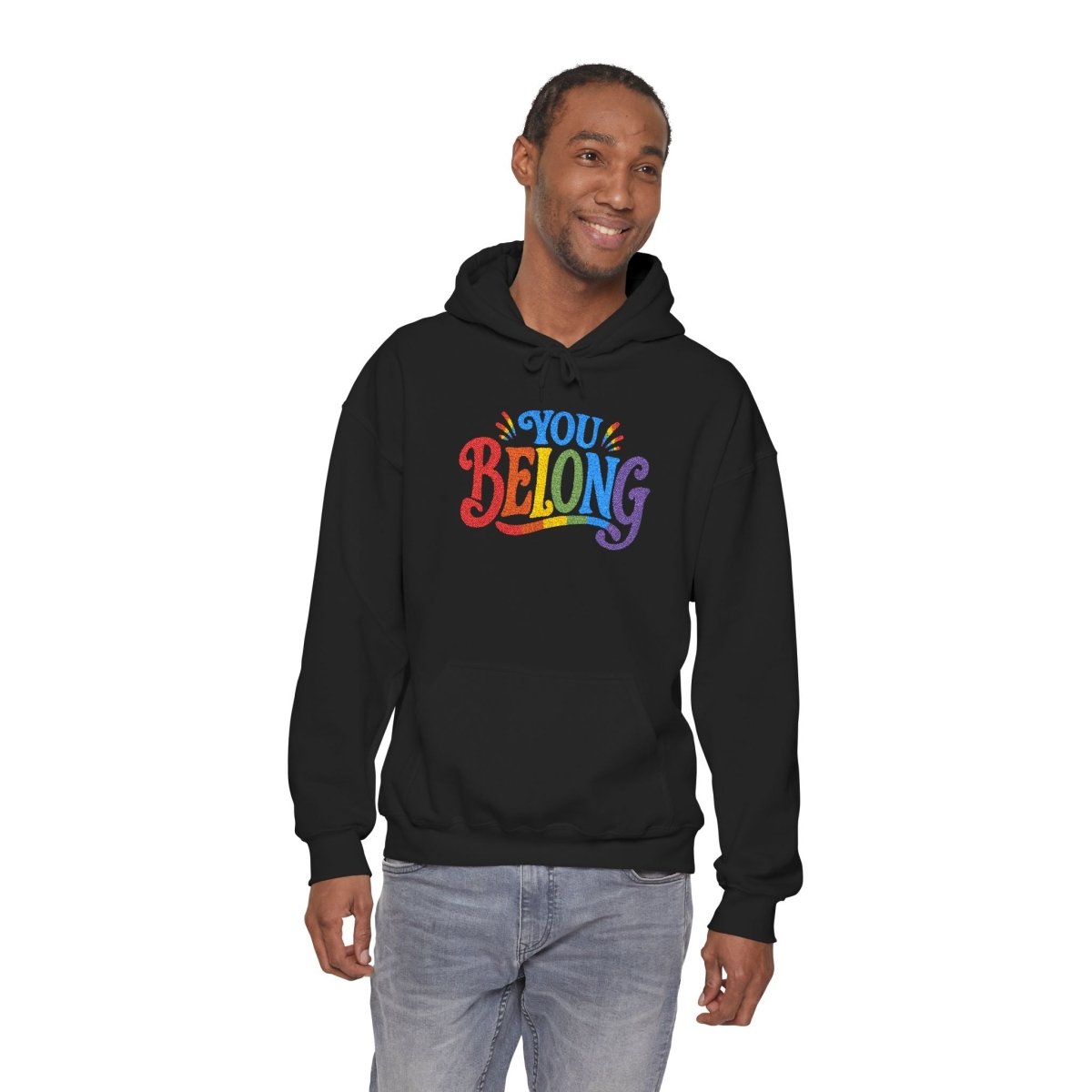Embroidered You Belong Hoodie - Self - Care Shirts