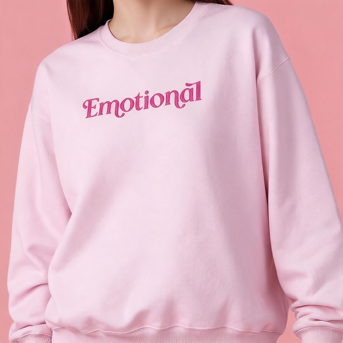 Emotional Embroidered Sweatshirt - Self-Care Shirts