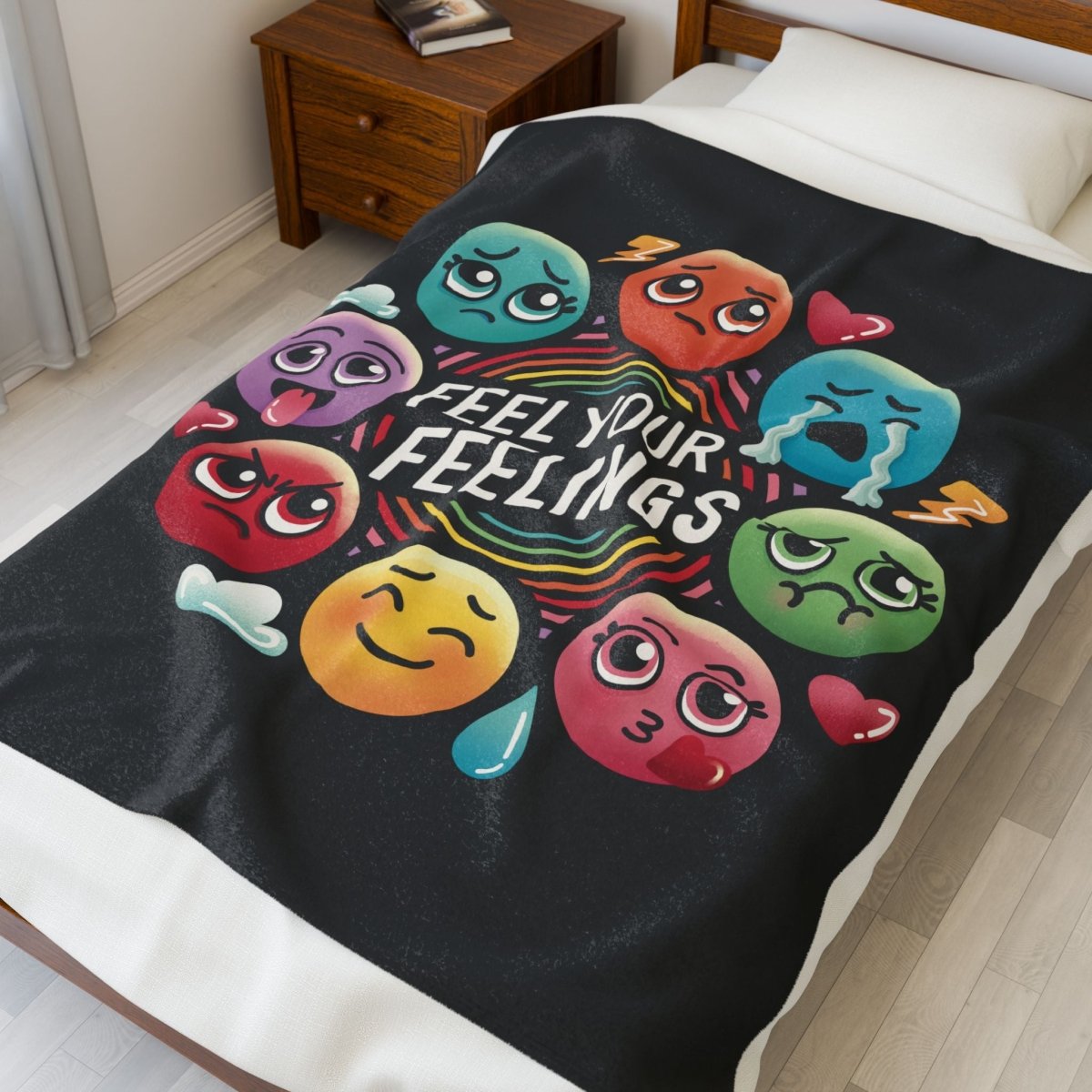Emotional Support Plush Blanket | Feel Your Feelings - Self-Care Shirts for mental health