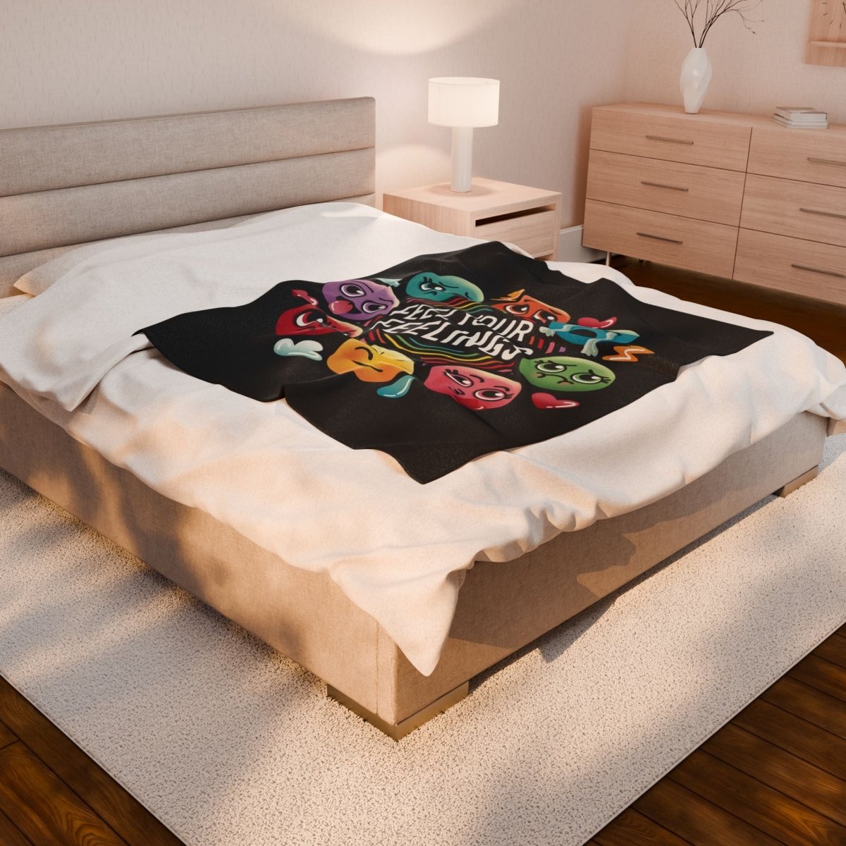 Emotional Support Plush Blanket | Feel Your Feelings - Self-Care Shirts for mental health