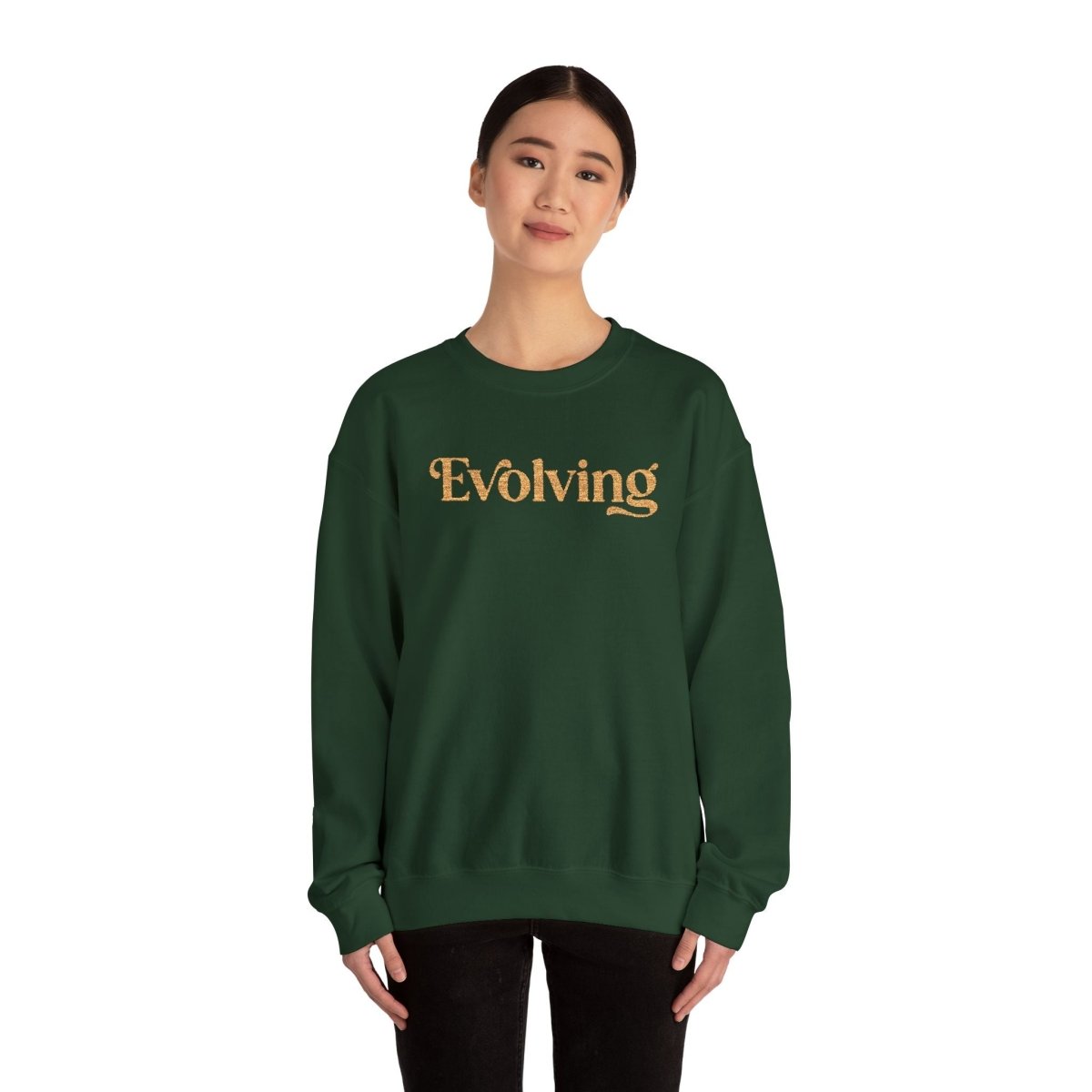 Evolving | Embroidered Mental Health Sweatshirt - Self - Care Shirts