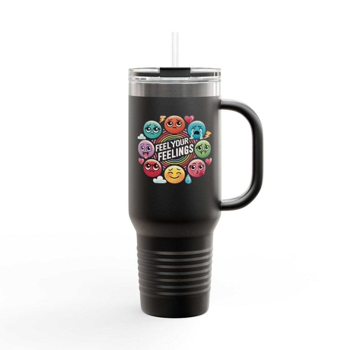 Feel Your Feelings Insulated Travel Mug, 40oz - Self-Care Shirts for mental health